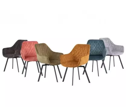 Viola Swivel Velvet Dining...