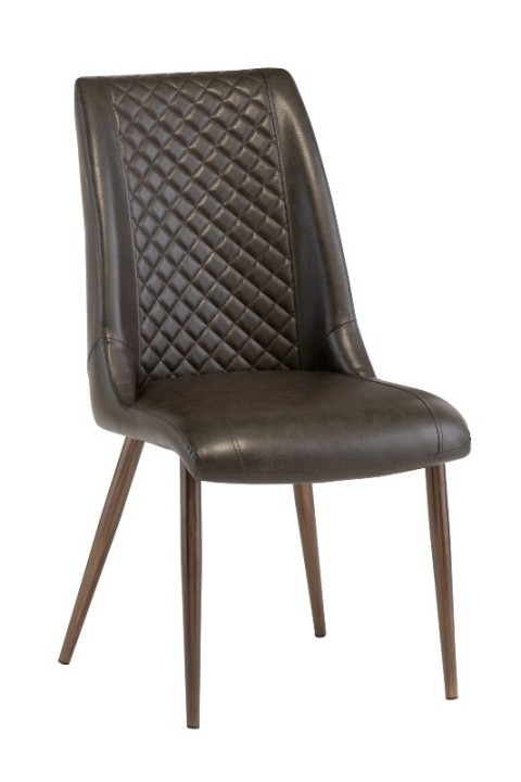 Amber Dining Chair with Brushed Brass Legs | J&B Furniture