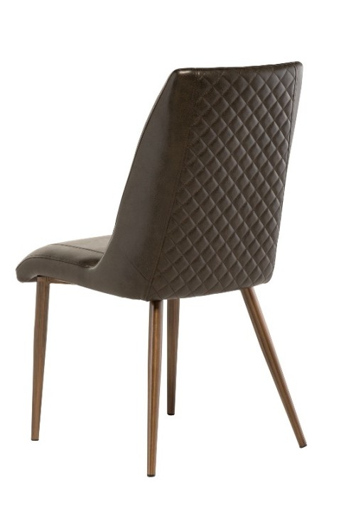 Amber Dining Chair with Brushed Brass Legs | J&B Furniture