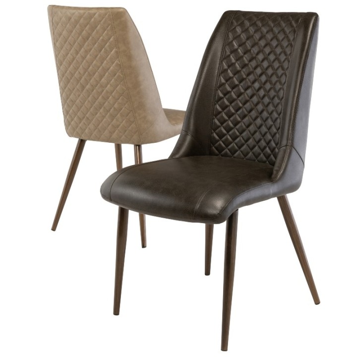 Amber Dining Chair with Brushed Brass Legs | J&B Furniture