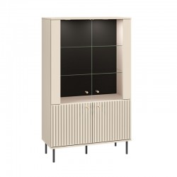 Sophie- 4 Door Display Cabinet- Colour Cashmere