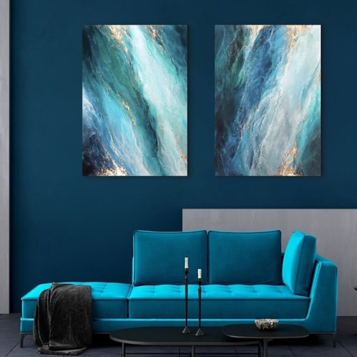 Abstract Diptych Hand Painted - J&B Furniture