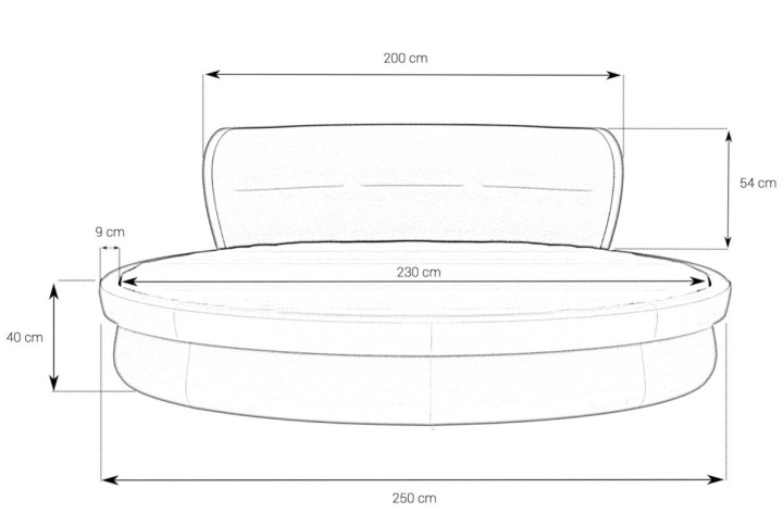 Modern Round Bed - J&B Furniture