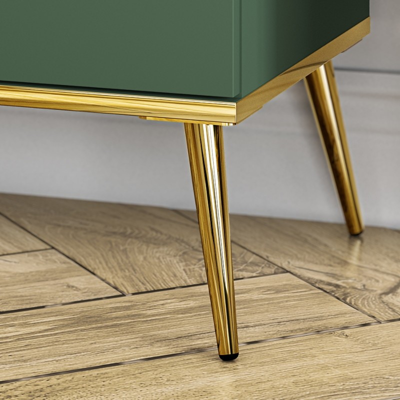 TV Unit — Modern Green Media Stand with Storage