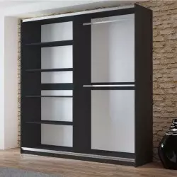 Black Sliding Wardrobe