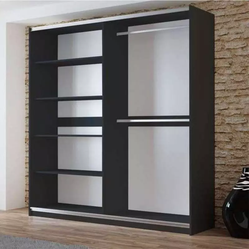 Black Sliding Wardrobe
