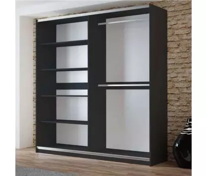 Black Sliding Wardrobe