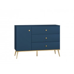 Marine- 1 Door 3 Drawer Sideboard- Colour Marine blue