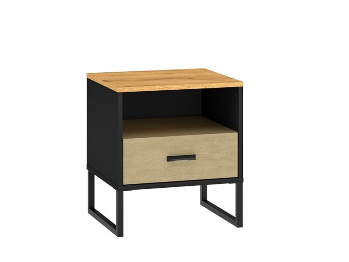 Colt Black Bedside Locker | J&B Furniture Ireland