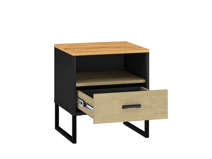 Colt Black Bedside Locker | J&B Furniture Ireland