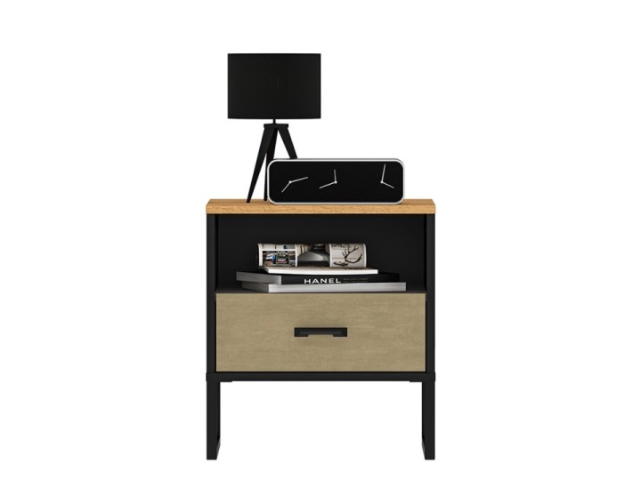 Colt Black Bedside Locker | J&B Furniture Ireland