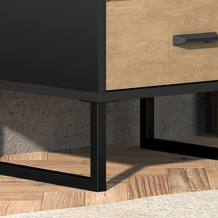 Colt Black Bedside Locker | J&B Furniture Ireland