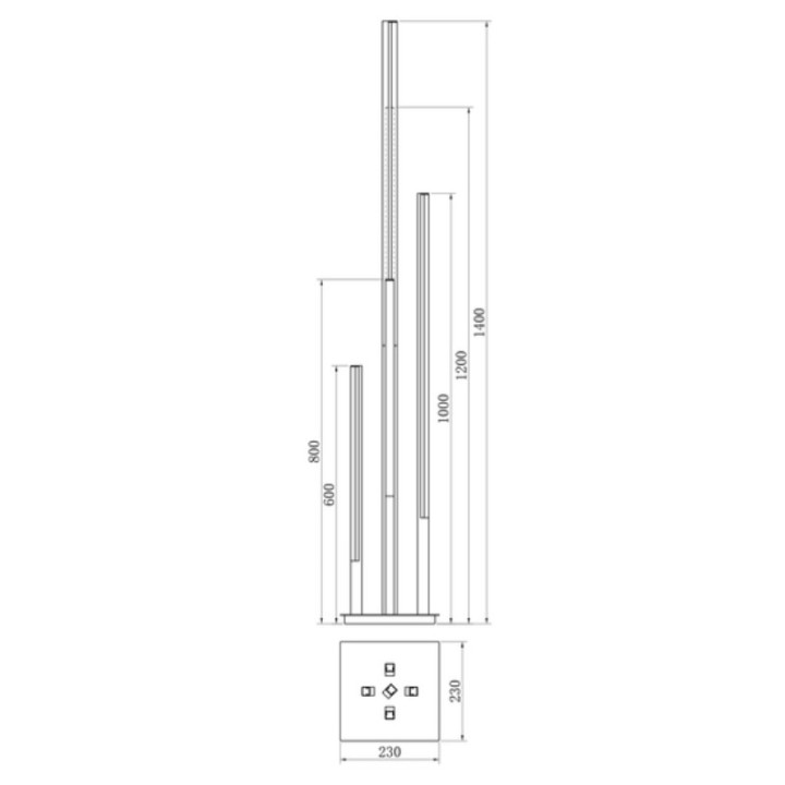 Eliot Floor Lamp – Modern Black & Wood | J&B Furniture