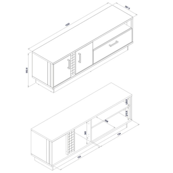 Dorian Stylish TV Unit with LED Light