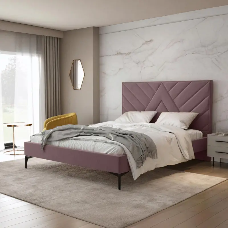 Paloma 4ft6 Double Bed Frame in Pink