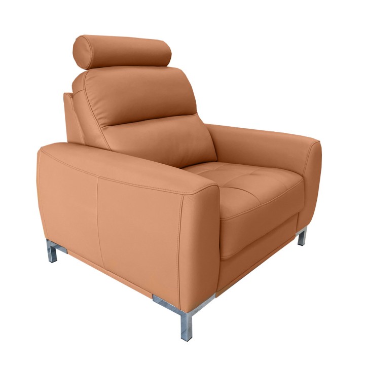 Lino Armchair with Headrest – Italian Leather| J&B Furniture