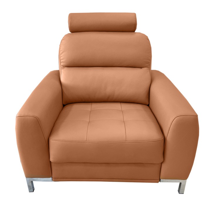 Lino Armchair with Headrest – Italian Leather| J&B Furniture