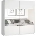 Beta Sliding Wardrobe 200cm with white finish and mirror – modern sliding wardrobe for bedroom