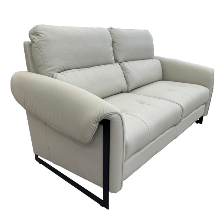 Esprit 2 Seater Sofa Hermes Leather in Beige | J&B Furniture