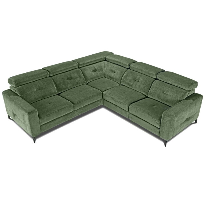 Alison Corner Sofa Bed with Recliner - Green | J&B Furniture