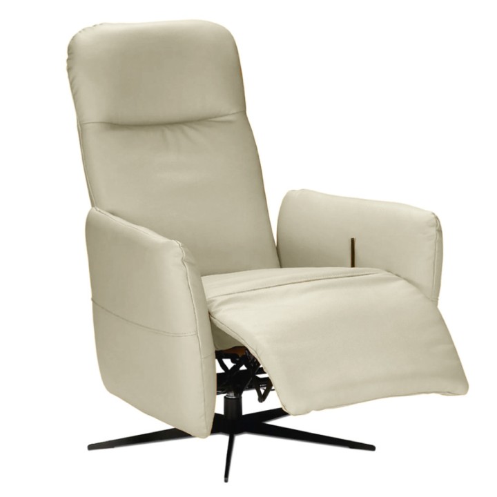 Swivel Recliner Armchair in Italian Leather| J&B Furniture