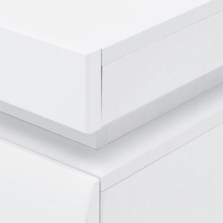IRMA sideboard– 2 Doors, 1 Drawer, Matte & Glossy White