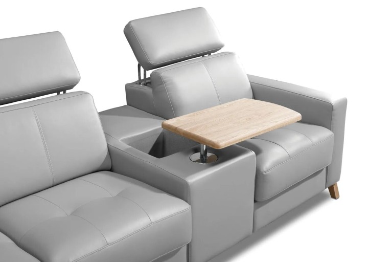 Nesco Bespoke Corner Sofa Bed in Leather | J&B Furniture