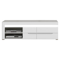 IRMA 02 TV Cabinet – modern white gloss LED TV cabinet from the Platanias collection, J&B Furniture