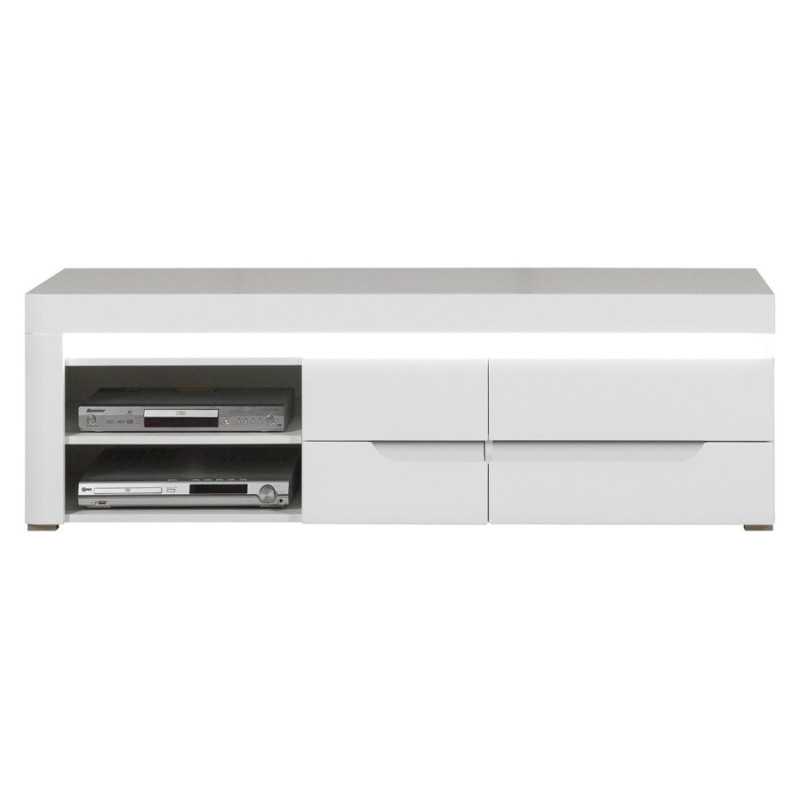 IRMA 02 TV Cabinet – modern white gloss LED TV cabinet from the Platanias collection, J&B Furniture