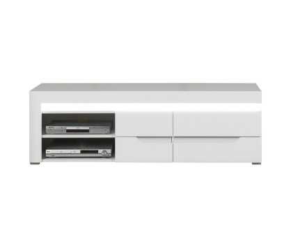 IRMA 02 TV Cabinet – modern white gloss LED TV cabinet from the Platanias collection, J&B Furniture