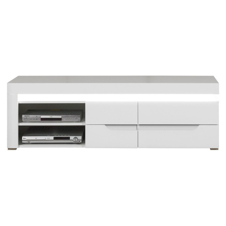 IRMA 02 TV Cabinet – modern white gloss LED TV cabinet from the Platanias collection, J&B Furniture