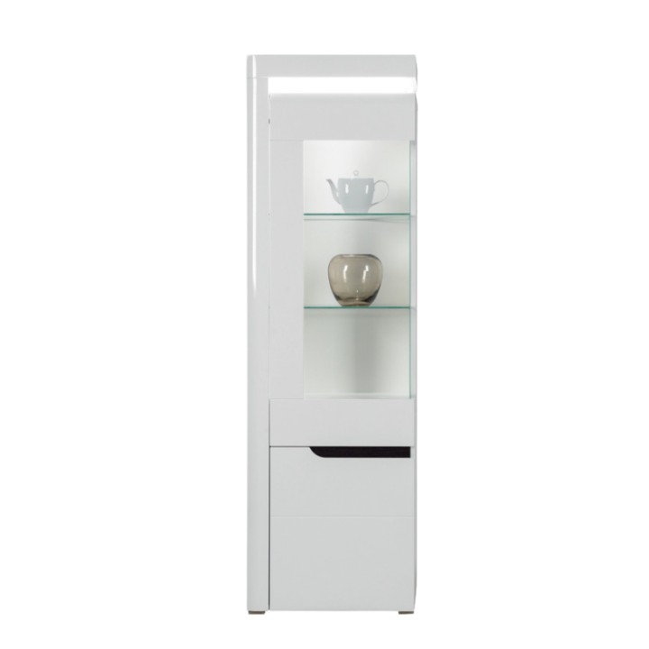 DISPLAY CABINET LEFT-SIDE WHITE | J&B Furniture
