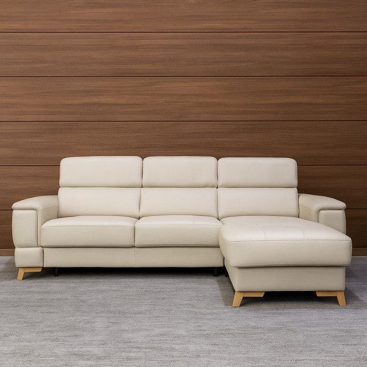 Pesaro Corner Sofa Bed – Italian Leather | J&B Furniture