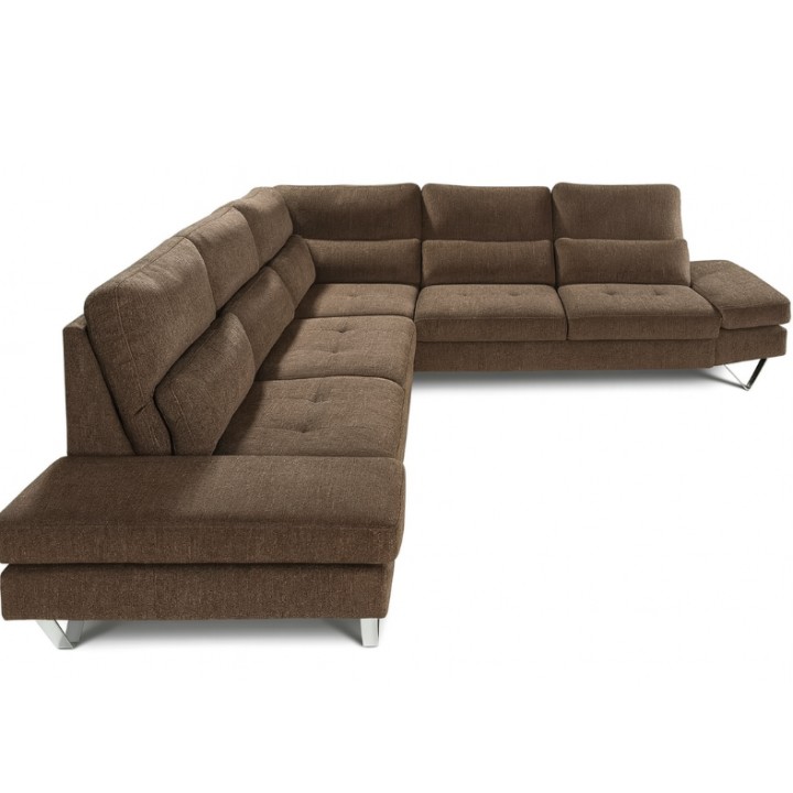 Evolution Corner Sofa Bed and Drawer in Brown |J&B Furniture