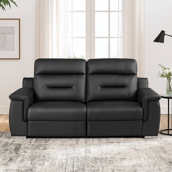 Motion Bespoke 2-Seater Sofa in Black Leather | J&B Furniture