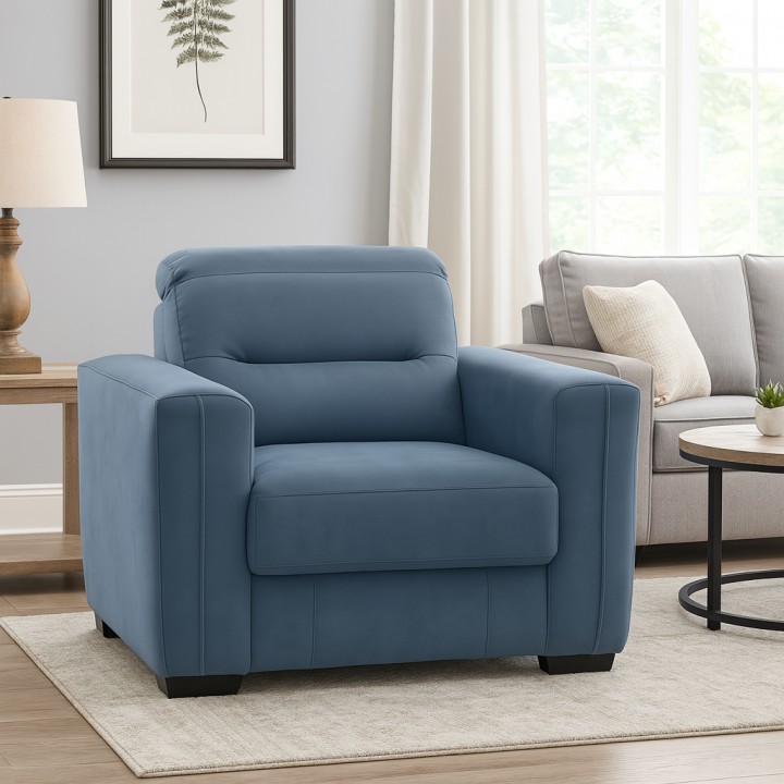 Excellence Blue Armchair – Modern Comfort | J&B Furniture