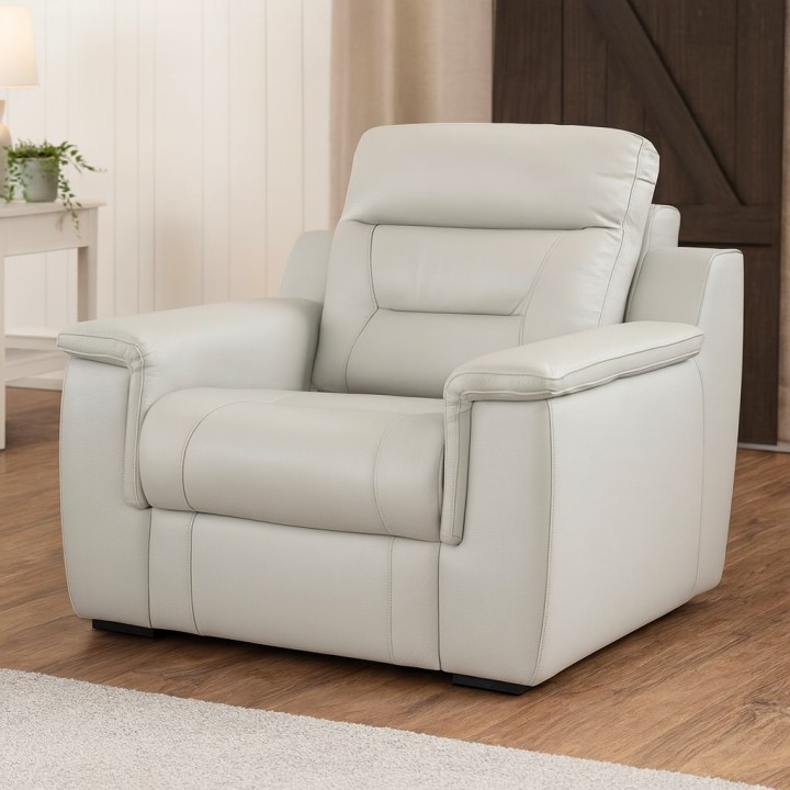 Motion Bespoke Armchair - Leather in Beige | J&B Furniture