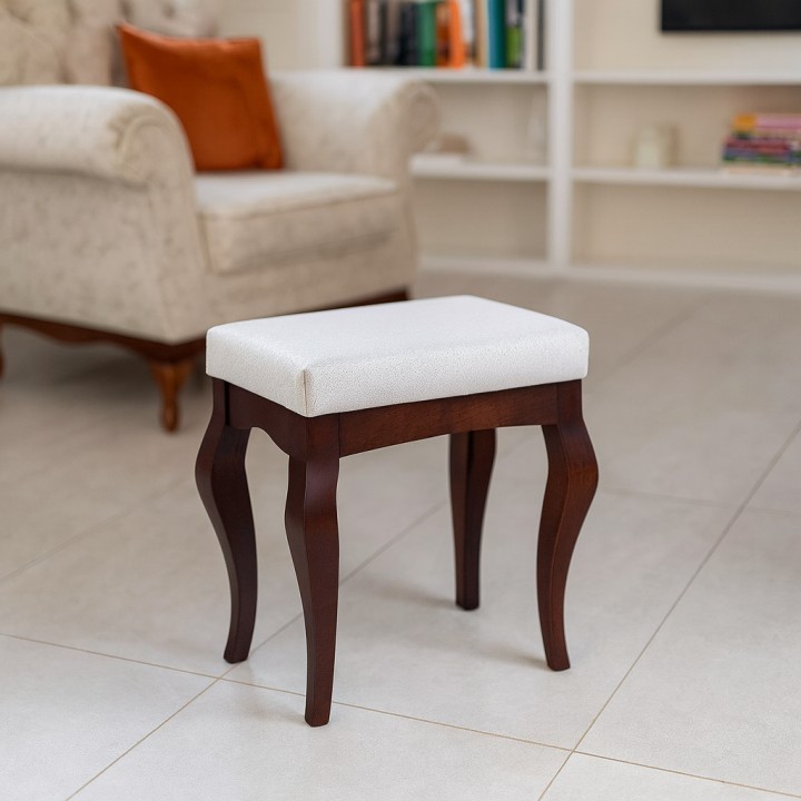 Milano Stool – Walnut Finish | Timeless Elegance | J&B Furniture