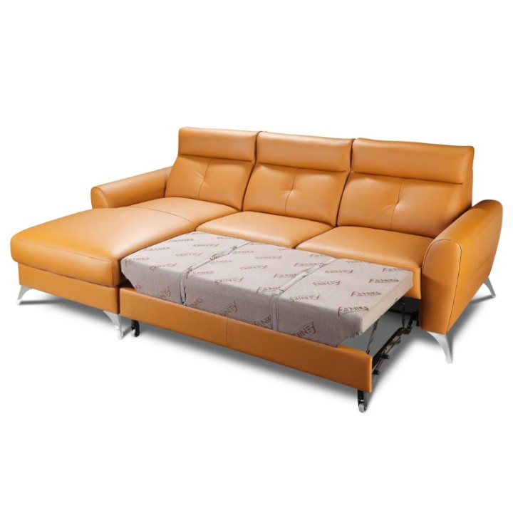 Loft Corner Sofa Bed Italian Leather| J&B Furniture