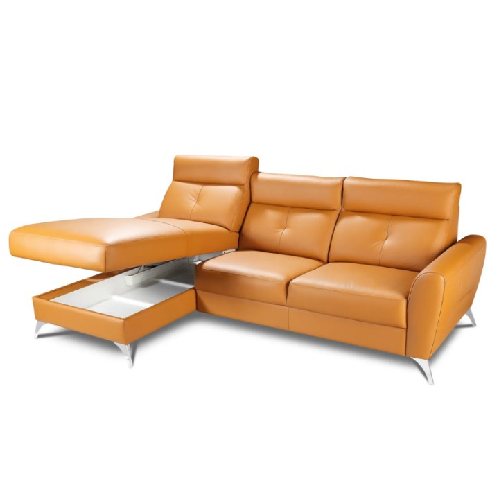 Loft Corner Sofa Bed Italian Leather| J&B Furniture