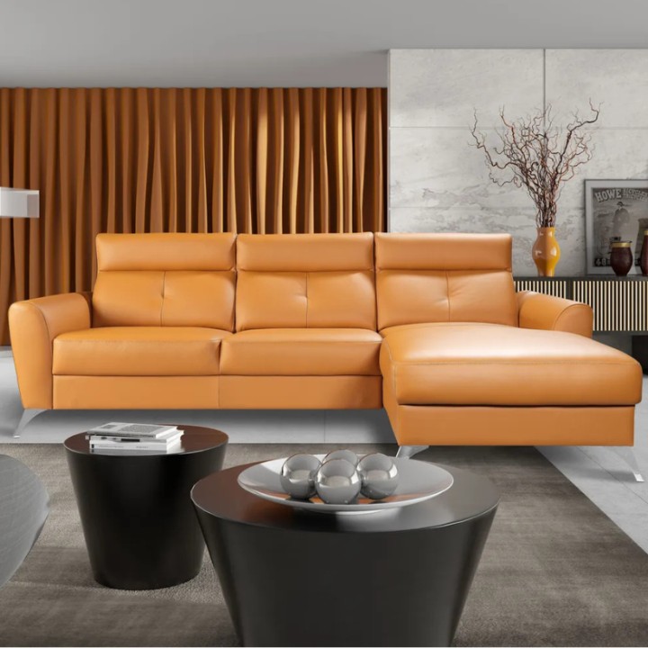 Loft Corner Sofa Bed Italian Leather| J&B Furniture
