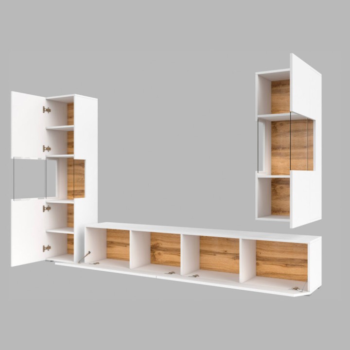 Ava Modern Wall Unit White | J&B Furniture