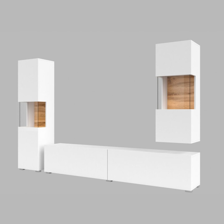 Ava Modern Wall Unit White | J&B Furniture