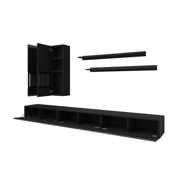 Athens Wall Unit Black -Contemporary & Sleek | J&B Furniture