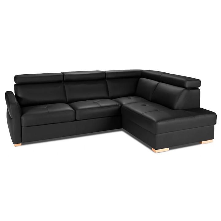 Baggio Bespoke Sofa Bed Black Italian leather |J&B Furniture