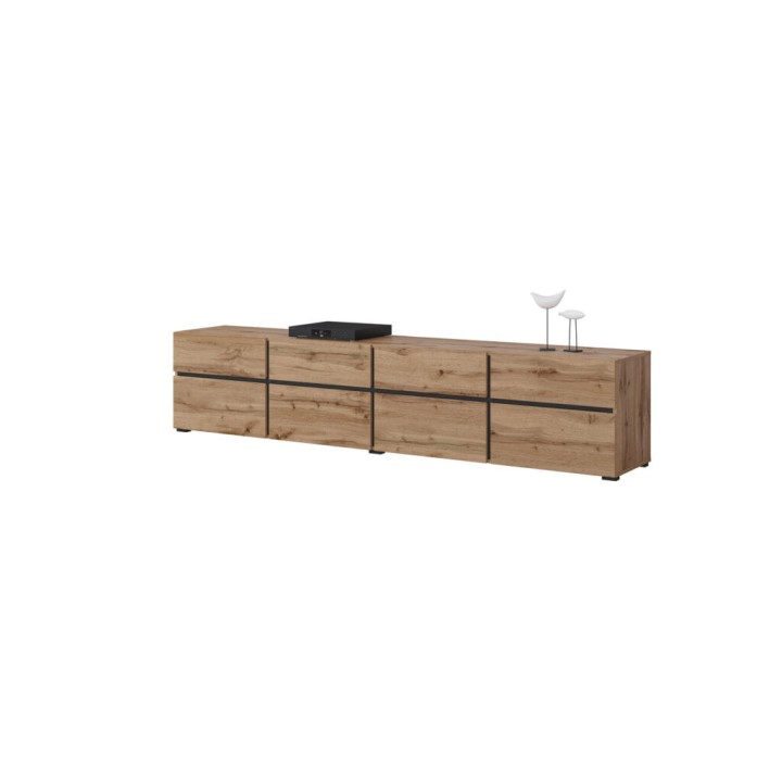 Cross TV Unit in Oak – Contemporary Living Room