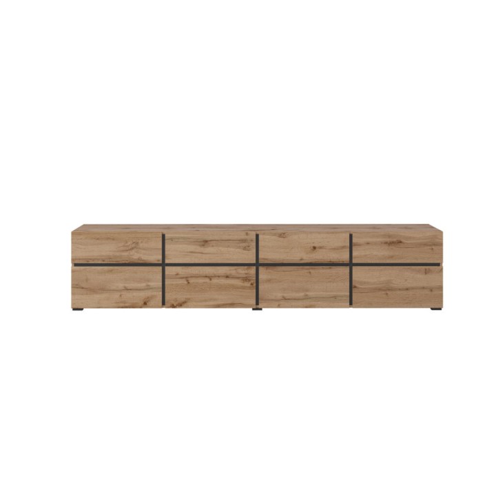 Cross TV Unit in Oak – Contemporary Living Room
