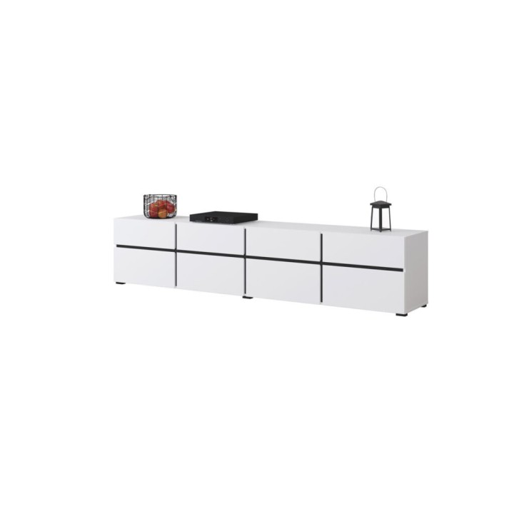 Cross TV Unit in White – Contemporary Living Room