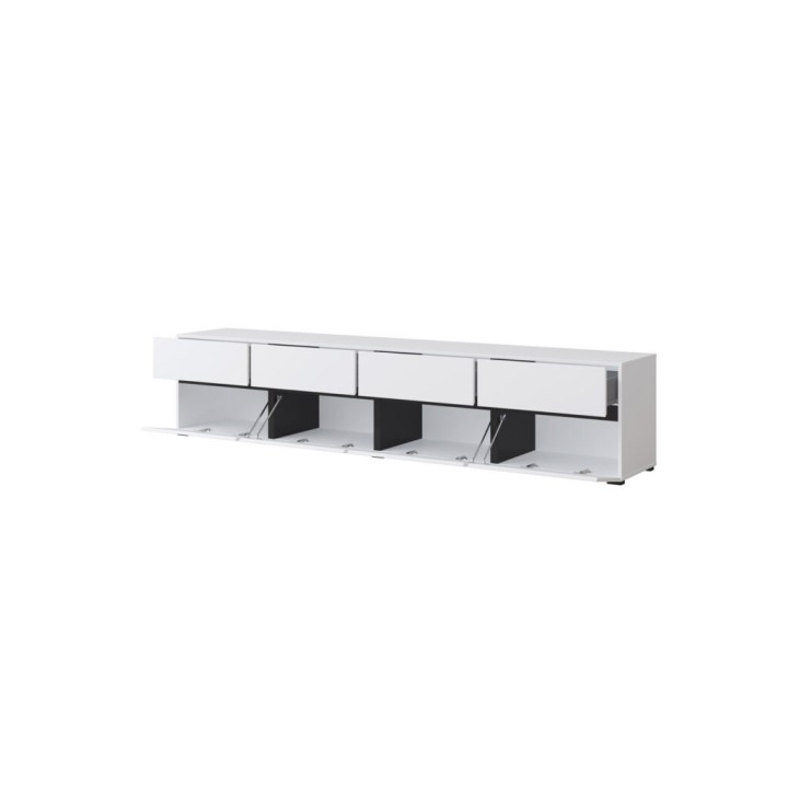 Cross TV Unit in White – Contemporary Living Room