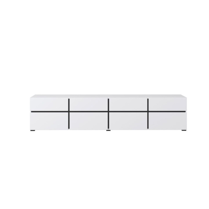 Cross TV Unit in White – Contemporary Living Room